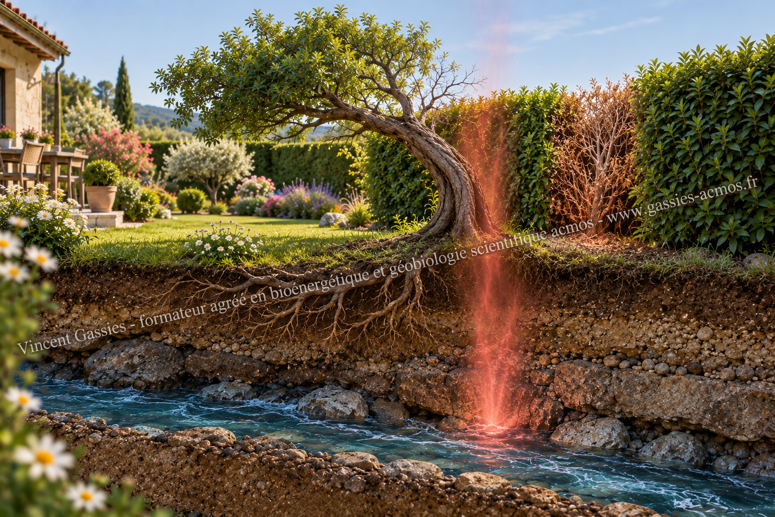 Représentation du rayonnement gamma naturel provenant du sous-sol